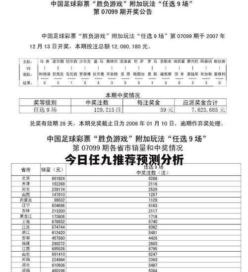 足球任九单子技巧（以分析赛事、把握概率为关键，加强足球任九投注技巧）