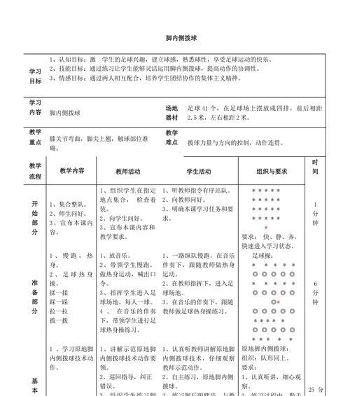 中招足球测试技巧教案模板（提升招生测试效果的关键技巧）