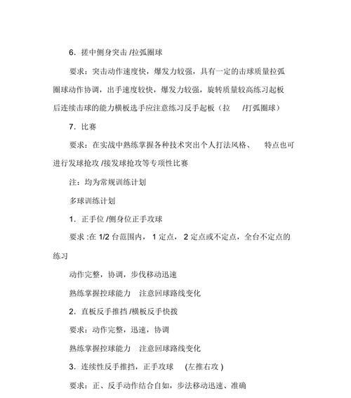 乒乓球拨球训练方法和技巧（提高乒乓球拨球技术的关键要素与实践经验）
